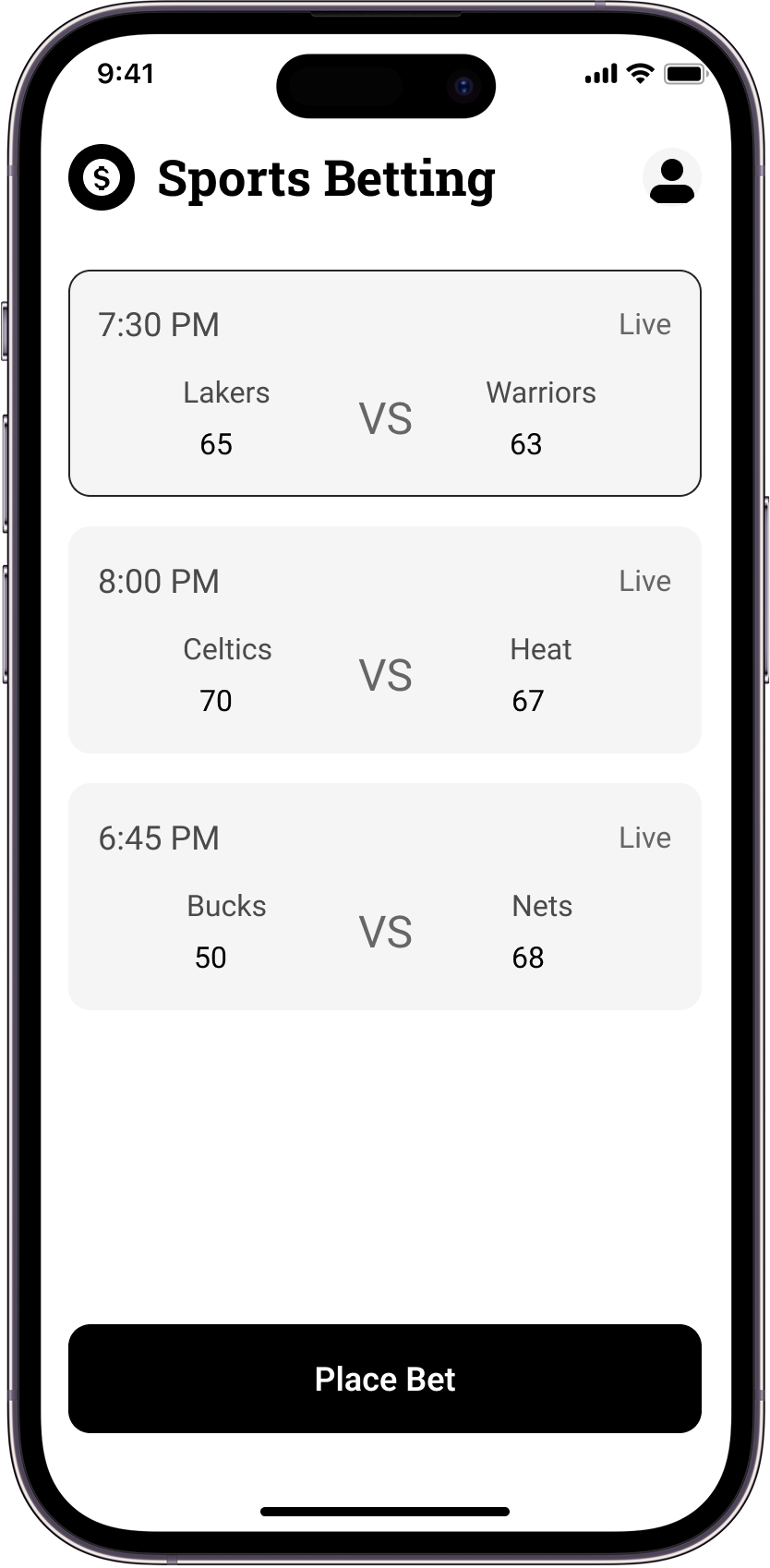 Sports betting app